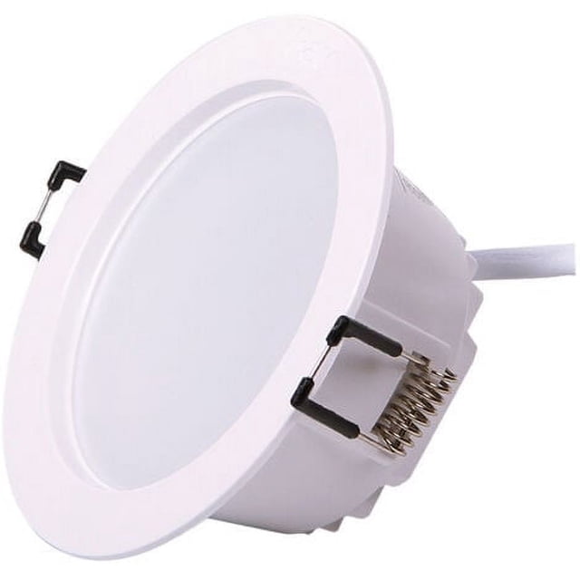 PinesC 7W LED Recessed Spotlight, IP44 Waterproof LED Ceiling Light, Downlight Ceiling Spotlight, Non Dimmable Round Ceiling Light for Bathroom, Kitchen, Pack of 3 (Positive White Light 6500k)