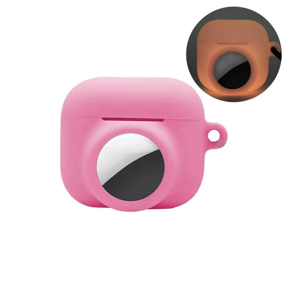 AirPods 4 2-in-1 Silicone Protective Case Cover with Tracker Slot & Lanyard, All-Round Shockproof Anti-Lost Carrying Case for AirPods 4