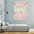 thumbnail image 5 of Red Orange Coastal Kitchen Curtains Sets for Windows 36 Inch Length, Sea Turtle Nautical Coral Summer Beach Rod Pocket Window Treatments Tier Curtains and Valances Set for Bedroom/Bathroom, 5 of 8