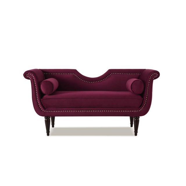 Luna Tapissée Loveseat Bourgogne