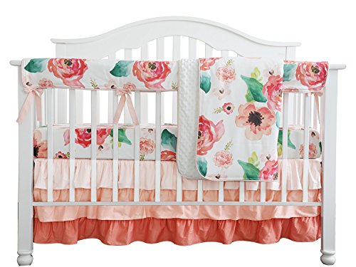 peach crib skirt
