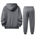 thumbnail image 4 of GrmtClth Sweatsuits Mens 2 Piece Fashion Zip Up Hoodie and Sweatpants Comfy Soft Long Sleeve Casual Outfits Dark Gray XL, 4 of 5