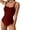 Burgundy, variant on Lovskoo 2024 Women's One Piece Bathing Suit Tummy Control Swimsuits Ruched Slimming Support Full Coverage 1 Piece Swimwear Red-S