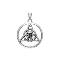Trinity Pentacle Druid Amulet 925 Sterling Silver Pendant Fine Pagan Jewelry