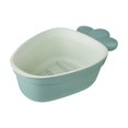 thumbnail image 2 of TIMIFIS Double Drainage Basket Double Layer Strainer Basket with Water Release Ergonomic Grip Versatile for Kitchen Use Rinse and Serve Produce Vegetables Kitchen Gadgets, 2 of 6