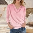 thumbnail image 2 of Long Sleeve Basic Tops for Women Loose Fitted Woman's Tops Casual Long Shirts Multicolor-3 XL, 2 of 5
