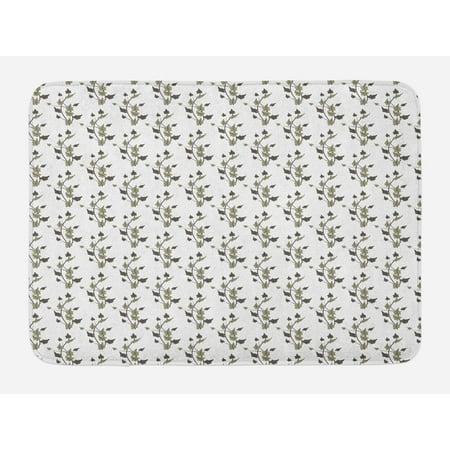 floral bath mat curvy