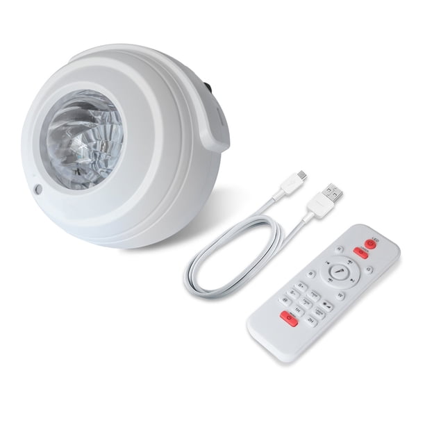 Advancent Proyector Starry Sky USB Player 6W Lámpara de proyección LED Compatible con Bluetooth V5.0 110-220V Ambiente de boda Luz de iluminación RGB Iluminación y accesorios Blanco Advancent HA009669-01B