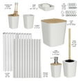 thumbnail image 4 of Hearth & Harbor 20 Piece Bamboo Bathroom Sets, White Bathroom Accessories Sets for Minimalistic Bathroom Décor, 4 of 8