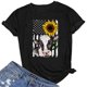 thumbnail image 2 of Tops de Mujer Camisas Casuales Blusas Moda Impreso Cuello Redondo Manga Corta Suelto Odeerbi ODB152859, 2 of 5