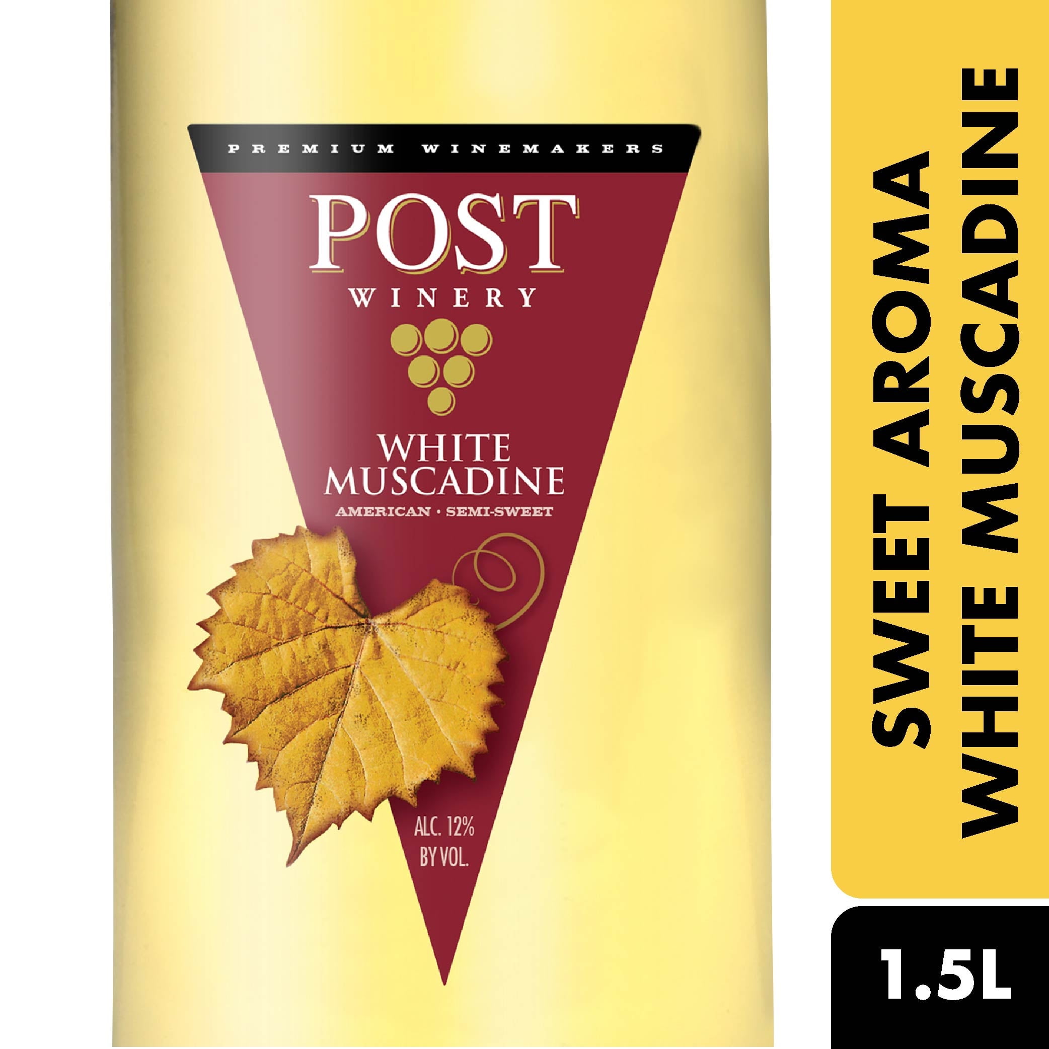 Post Winery White Muscadine White Wine, Arkansas, 1.5 L Glass Bottle