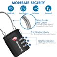 thumbnail image 3 of Candado de Seguridad GIVERARE JSTSA822B2 TSA Combinacion 3 Digitos Cable Acero 2 Unidades, 3 of 5
