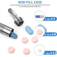 thumbnail image 3 of Keychain Pill Holder Small Titanium Pill Case Travel Pill Box Container Variable Lengths Portable Pill Organizer Metal Pill Case Bottle( Titanium XL-.), 3 of 7