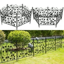 Wubio Strong Metal Garden Fence Panels Set Of 5 Raised Border Fencing Outdoor Edging