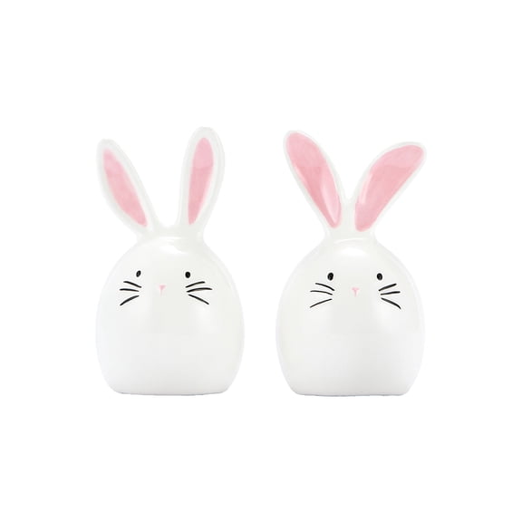 Bico Dreamy Rabbit Ceramic Hand Painted Salt & Pepper Shaker Set, Dishwasher Safe