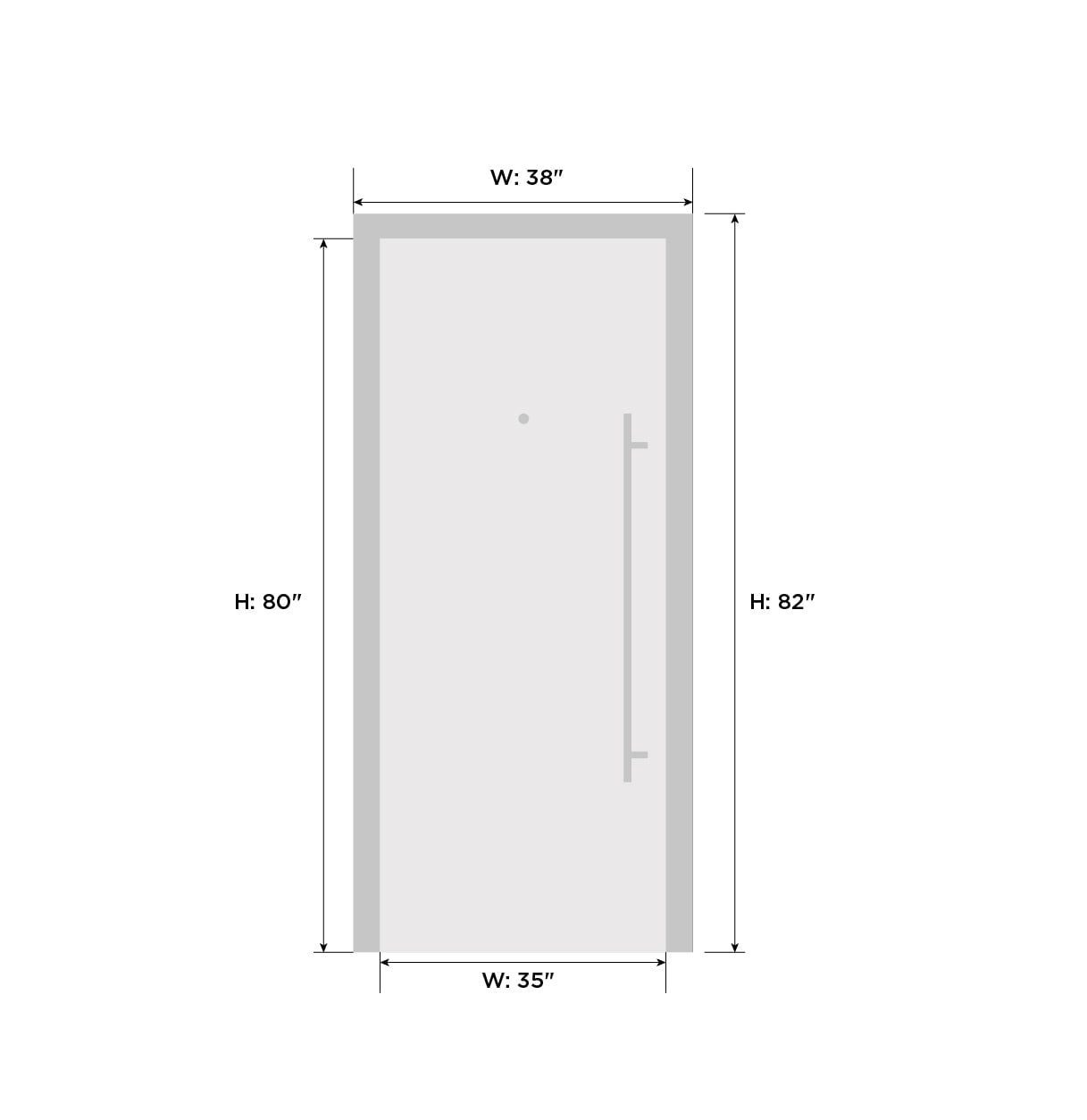 Front Exterior Prehung Steel Door Dekton 0163 Venezia Noce Entry Metal Modern Painted W36" x H80" Left hand Inswing