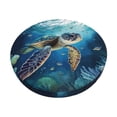 thumbnail image 2 of Lsque Watercolor Turtle4 Round Bar chair cushion covers Velvet Fabric Premium Comfort Protects from Scratches and Stains for 14-17 Inch Chair- 12 inch, 2 of 7