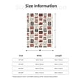 thumbnail image 4 of Throw Blanket for Couch Sofa and Bed, England Stamps print Super Soft Plush Throw Blanket, Fuzzy Cuteness Comfy Warm Washable Flannel Blanket & Throws for All Season 80"x60", 4 of 5