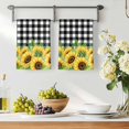 thumbnail image 3 of Summer Sunflowers Kitchen Towels Set of 2, Rustic Botanical Flowers Black Plaid Absorbent Dish Towels for Kitchen, Microfiber Hand Towel, Quick Drying Tea Towel for Cleaning Decorative Dishcloths, 3 of 7