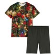 thumbnail image 4 of Jamicy Pyjama pour Femmes Cadeau pour Femmes Chemises Imprimées Arbre de Noël Manches Courtes T-Shirts Graphiques Amusants Col Rond Vacances Pyjamas de Noël, 4 of 7