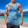 thumbnail image 2 of Gibobby Men's Cotton A-Shirt White Tank Top Undershirts Tank Tops Men Tank Tops Men Muscle(XL,Sky Blue), 2 of 5