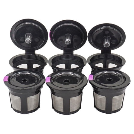 6 Lot Reusable Coffee Pods Single Solo K-Cup For Keurig Replacements Filter Pod