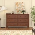 thumbnail image 2 of Dresser, 6 Drawer Wood Dresser, Solid Wood Chest of Drawers, Bedroom 6 Drawer Storage, Dresser My Lux Decor Round, 2 of 8