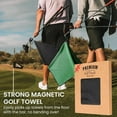 thumbnail image 3 of Golf Towels for Golf Bags 15.7''X15.7'' with Strong Magnetic Retractable Carabiner, Microfiber Waffle Pattern Towel Lightweight Absorbent Set Gifts for Women Men, 3 of 7