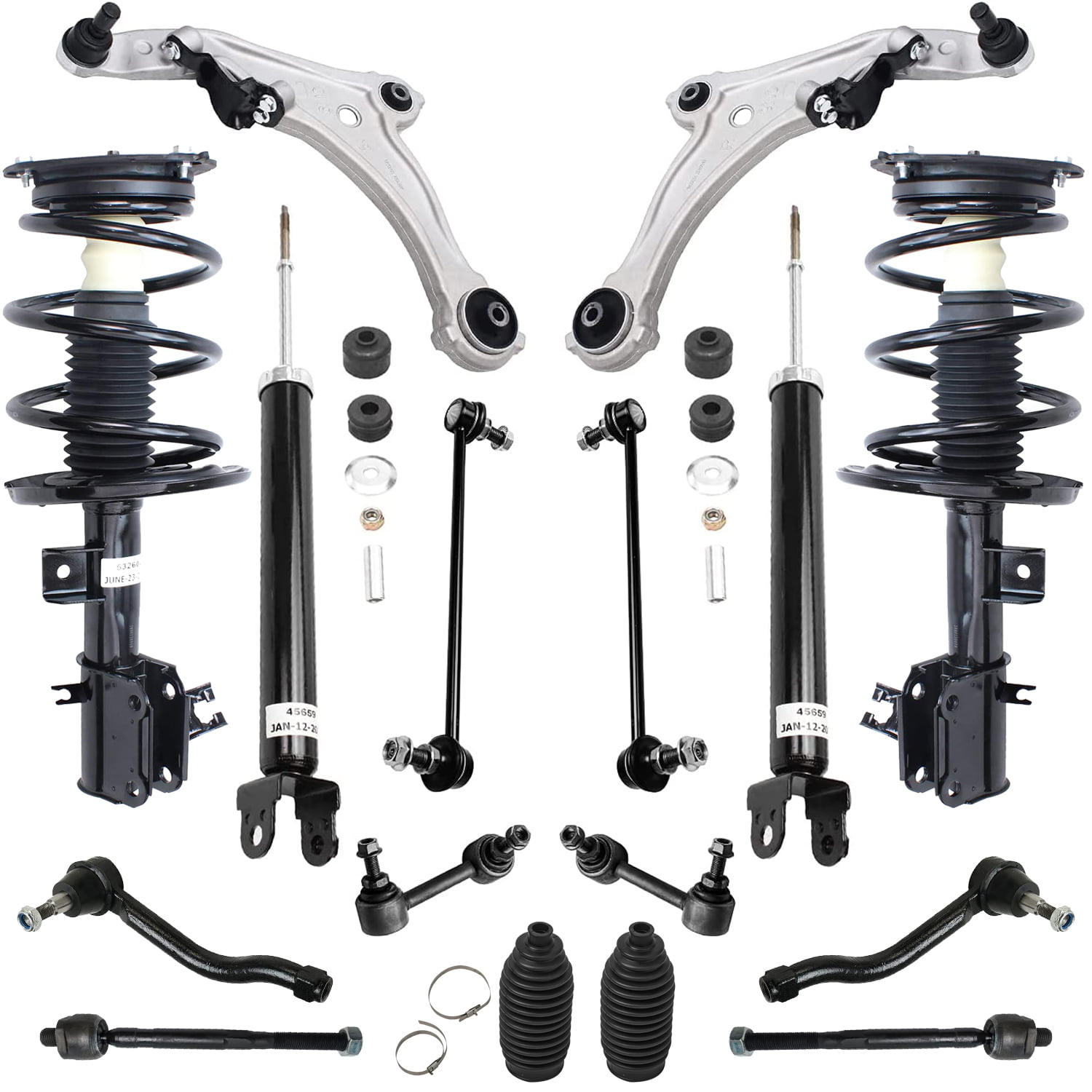 New 4-Piece Front Suspension Kit Detroit Axle 2 Pair Front Struts for 2006 2007 2008 2009 2010 2011 Ford Focus 2.0/2.3L Pair 2 Front Stabilizer Sway Bar 