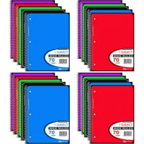 VEEBOOST 5 Color Assortment Ruled Spiral Notebook, 48