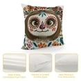 thumbnail image 4 of Creowell Throw Pillow Cover Sloth Cute Cartoon Animal Botanical Art Flower Nature Smile Summer Wild Square Pillow Case Cushion Cover for Home Car Decorative 20x20in, 4 of 5