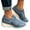 Blue, variant on Womens Mesh Casual Wedge Sneakers Trainers Sports Jogging Running Gym Shoes