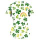 thumbnail image 5 of Xuyuer Women's St. Patrick's Print Fashionable Casual V Neck T Shirts Casual Rolled Short Sleeve Side Split Summer Tops Loose Fit Print Graphic Tees Top Outfit for Casual, 5 of 5