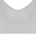 thumbnail image 6 of WAGUTH Women's Ribbed Sports Bra V-Neck Adjustable Thin Strap Padded Yoga Bra for Low Impact Workout, 6 of 8