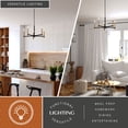 thumbnail image 4 of Damen 5 Light Black and Brass Contemporary Candle Chandelier, 4 of 14