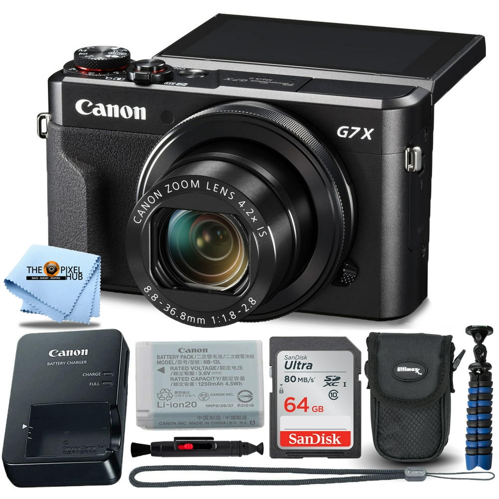 Canon PowerShot G7 X Mark II Digital Camera 1066C001 + 64GB + Tripod