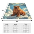 thumbnail image 3 of Salouo Sunshine Cloud Bulldog Print Bed Blankets,Flannel Blanket Comfortable Air Conditioning Blanket Lightweight Blanket for Sofa Bed Travel & Couch -60"x50", 3 of 8