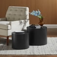 thumbnail image 1 of Modway Amani Ensemble de 2 Tables Basses Rondes Gigognes en Noir, 1 of 10