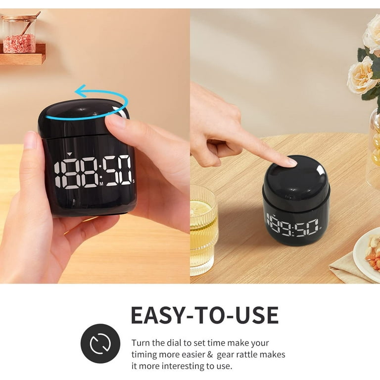 Vocoo Digital Kitchen Timer,Countdown Countup Timer with Large LED Display Volume Adjustment,Timer for Cooking, Classroom - Black, Size: One Size