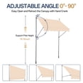 thumbnail image 2 of IVV Manual Retractable Awning - 78.7"D x 47.2"W Patio Awnings Outdoor Sunshade Shelter, UV Protection 50+ for Backyard Garden Balcony Khaki, 2 of 8