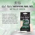 thumbnail image 3 of Conjunto de uñas artificiales Ardell Nail Addict Verde Metálico, 3 of 3