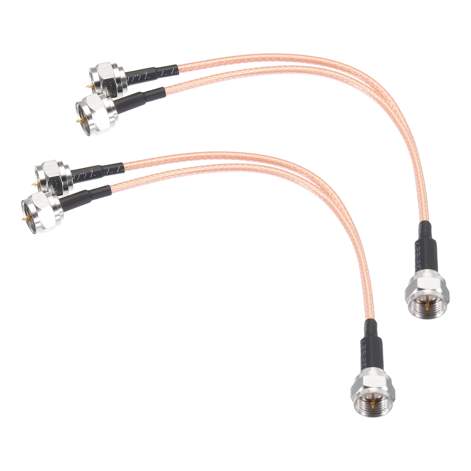 RG6 Splitter Coax Cable 3 Way F Male to 2 F Male Adapter 6inch 75 Ohm Antenna, TV, RG316 Coaxial Cable 2pcs