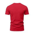 thumbnail image 5 of Mens T-Shirts Summer Solid Casual V Neck Short Sleeve Basic Tops with Pocket Office Shirts, 5 of 9