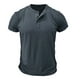 thumbnail image 2 of pstuiky camisetas para hombre, Camiseta de manga corta para hombre, estilo informal, lisa, con cuello vuelto, botones y blusa camisas casuales para hombre m, 2 of 4