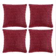 thumbnail image 1 of Fundas de almohada decorativas Fancy Homi, paquete de 4, color burdeos, 55 x 55 cm, 1 of 7