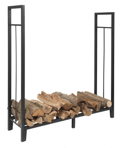 Black Steel Log Holder by