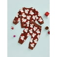 thumbnail image 4 of TSEXIEFOOFU Boys Girls Christmas Pants Set Santa Claus/Snowman Print T-shirt with Elastic Waist Pants, 4 of 8