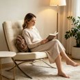 thumbnail image 5 of Velvet Round Throw Pillow Knot Decor for Sofa Bed Living Room Khaki 27x27cm, 5 of 6