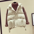 thumbnail image 5 of Women's Lightweight Cropped Puffer Vest Quilted Padded Zip up Sleeveless Jacket Lapel Waistcoat with Pockets, 5 of 7