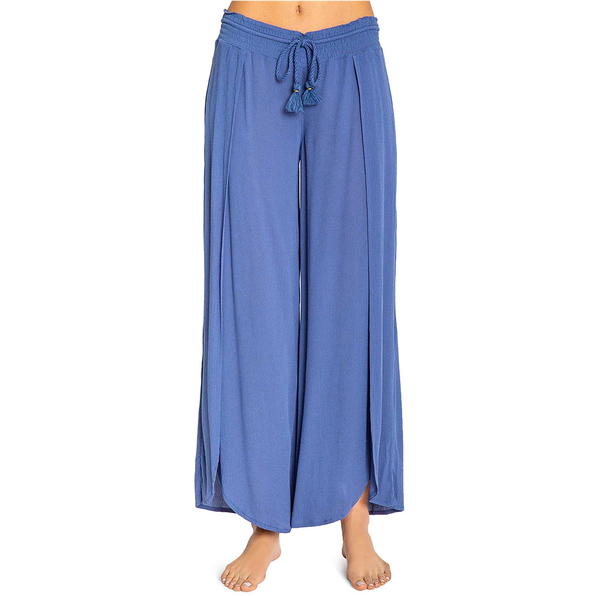 Pj Salvage P.J. Salvage Womens Wide Leg Pajama Lounge Pants Blue Small Other S